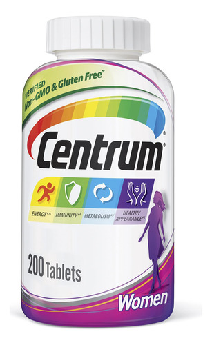 Centrum Multivitaminas Para Mujeres Con Hierro 200 Tabletas