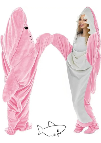A Pijama Completa Mameluco Tiburón Unisex Disfraz