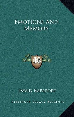 Libro Emotions And Memory - David Rapaport