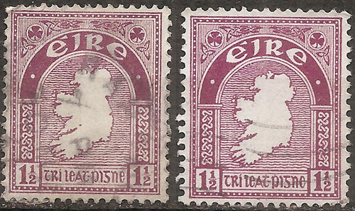 Irlanda Yv 42+ Yv 80 Filigranas Distintas Año 1922-1944 