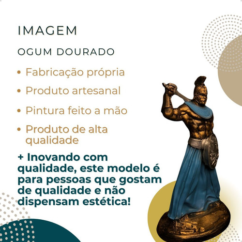 Imagem Ogum (d) 27cm - Orixá Umbanda Candomblé