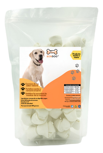 Premios, 30 Piezas Carnaza Perro Pequeños (6-7cm)