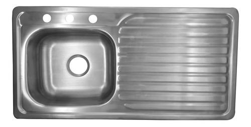 Tarja De Acero Inoxidable Cocina De Empotrar 1m X50cm Derech