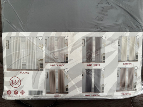 Cortina Blackout Campomayo 220x140 Cm Lisa Gris Oscuro