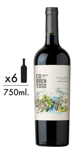 Vino Tinto Correntoso Malbec Pack X6
