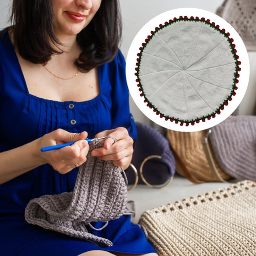 Ll Kit Crochet Manta Flores Juego Tejido Tejido