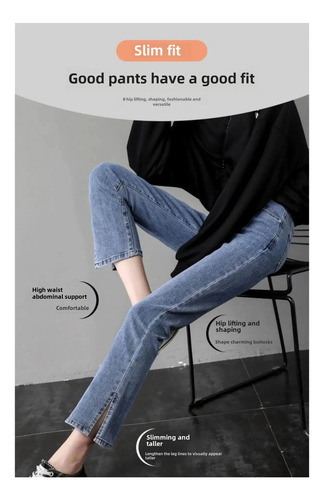 Pantalones Cortos Con Abertura Lateral Y Pantalones Vaqueros