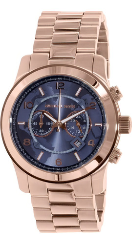 Relógio Michael Kors Mk8358 Rose Azul Original Completo Cor do fundo Azul-turquesa