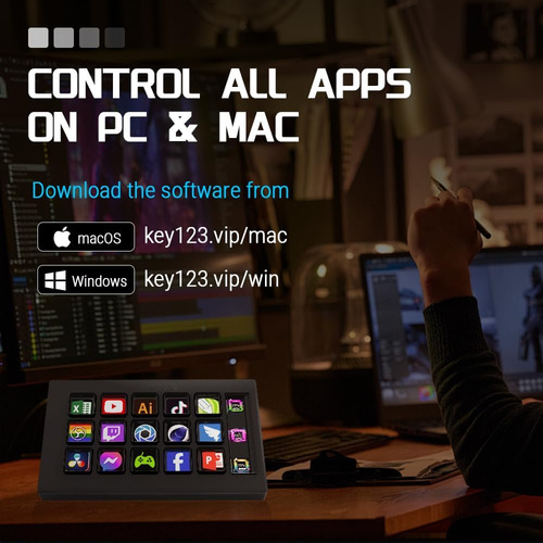 M Stream Deck, Teclado Lcd Visual Personalizado Con 15