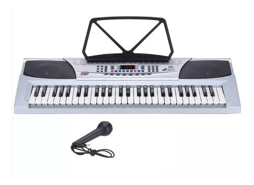 Teclado Organo Musical Piano Lcd Led Electrico 54 Teclas Mic