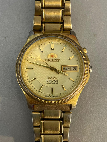 Reloj Orient Aaa 21j 46943 Hombre Dorado Acero Inox. Dorado Oscuro Dorado Oscuro Amarillo (Usado)