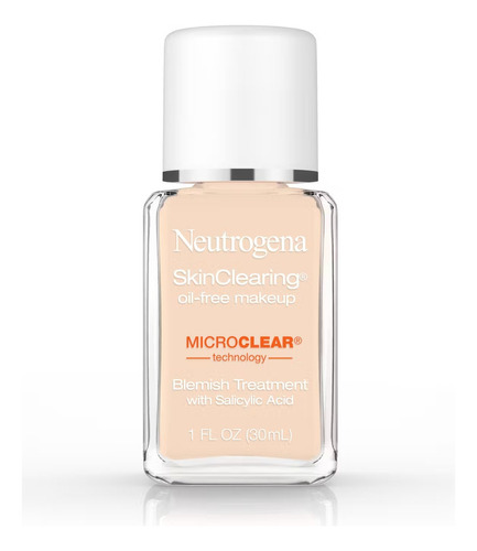 Base de maquillaje líquida Neutrogena SkinClearing Liquid Makeup tono 10 classic ivory - 30mL