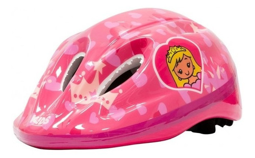 Capacete Infantil Absolute Kids Shake Princesa Cor Rosa Tamanho M