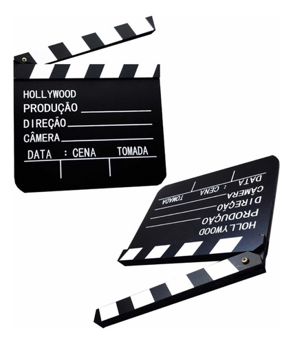 Claquete De Cinema Para Filmagem Ou Decoração You Tuber 20cm