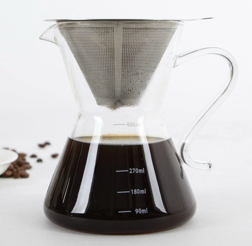 Imagen 9 de 10 de Filtro Cafe Acero Inoxidable Doble Capa Para Cafetera Goteo