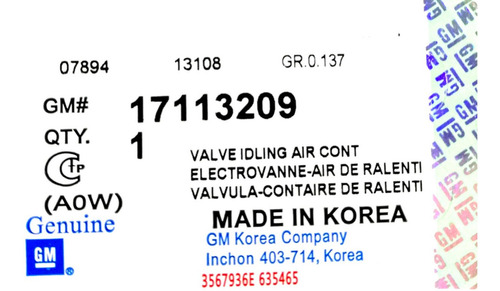 Valvula Minimo Sensor Iac Cheyenne Avalanche Tahoe Silverado