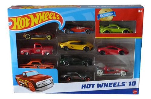 Hot Wheels Pack De 10 Carros Surtidos