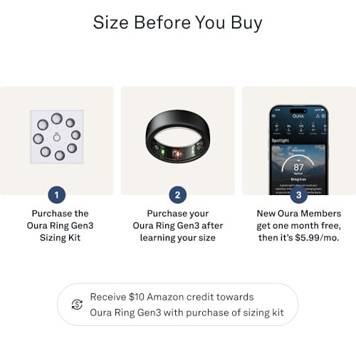 Oura Ring Gen3 - Smart Ring Con Seguimiento De Sueo