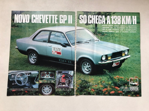 Folheto De Epóca Chevrolet Chevette Gp 2 V498