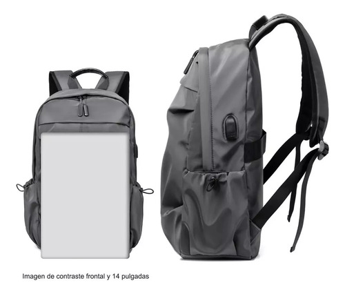 Mochila Estudiante Impermeable Antirrobo Con Puerto Usb