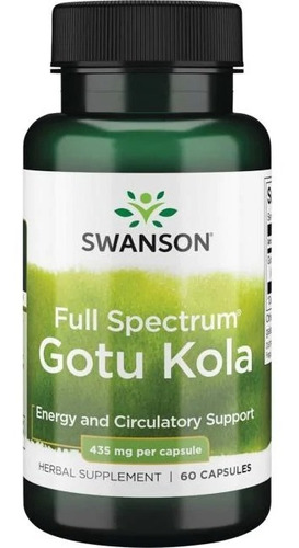 Espectro Completo Gotu Kola- 60 Caps- 435 Mg De Swanson