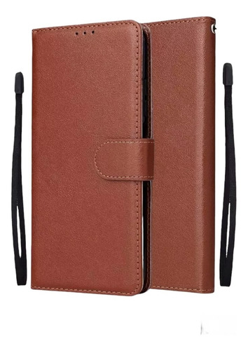 Funda Cartera Tarjetero Piel Para Moto G9 Play + Cristal 21d