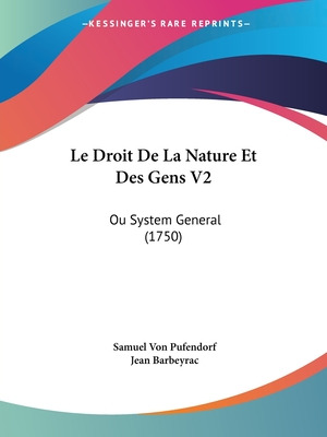 Libro Le Droit De La Nature Et Des Gens V2: Ou System Gen...