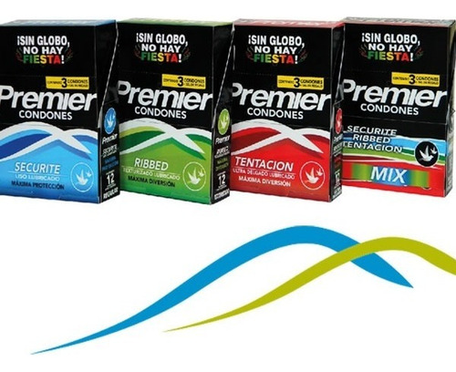 72 Condones Premier Total + 24 Geles Lubricantes De