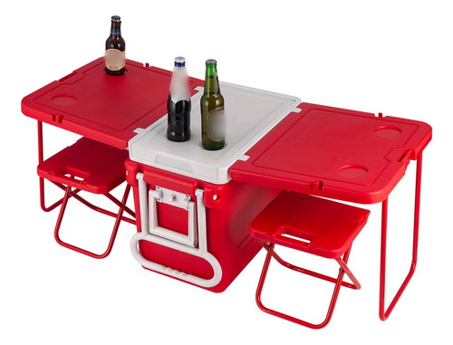 Mesa De Acampada Rolling Cooler And Chair Outdoor Ice De 32