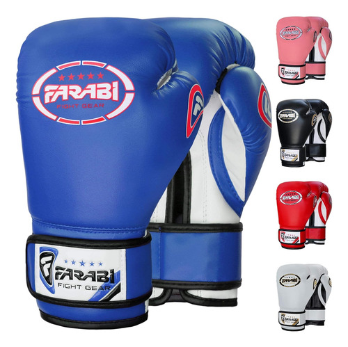 Guantes De Boxeo Farabi Sports Para Ninos De 4, 6, 8 Oz...