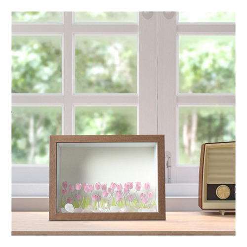 Marco De Fotos Con Forma De Tulipán Para Bricolaje, Luces No