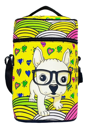 Imagen 2 de 5 de Equipo De Mate Sin Termo Bulldog Dog Cuero Set Kit Matero