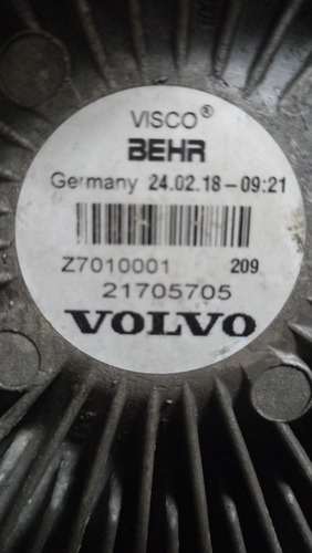 Helice Com Viscose Motor Volvo Fm16 Modelo Novo ( Usado Orig (Usado)