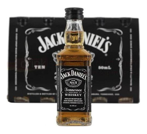 Kit Whisky Jack Daniel's Old No.7 10 Mini Garrafas De 50ml