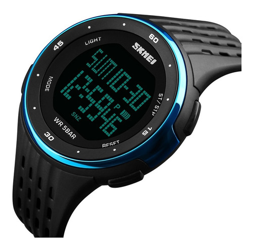 Skmei 1219 Pc + Relógio Homens Banda Pu Digital Para Esport