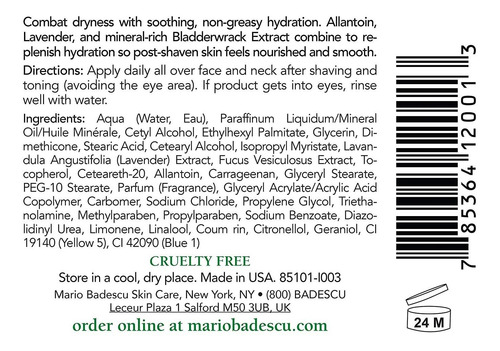 Mario Badescu Después De Afeitar Hidratante, 2 Oz