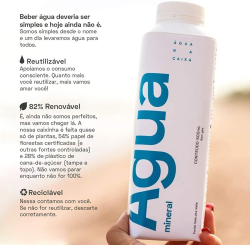 Imagem 4 de 6 de Água Na Caixa - Água Mineral Sem Gás 500ml