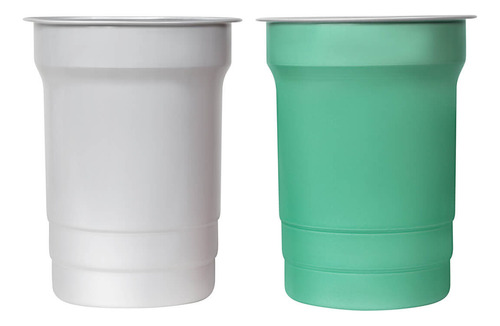 10 Piezas Vaso Termosensible Frio 2drink 590ml Aluminio Verde