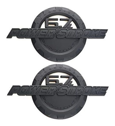 Emblema Logo Paquete De 2 Personalizados 6.7l F250 F350 Pow