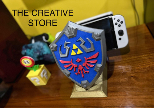 Escudo Hyliano - Zelda - Portajuegos / Nintendo Switch.