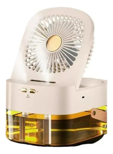 Ventilador Portatil Recargable De Aire Humidificador Enfriad Estructura Blanco Diámetro 10 Cm Material De Las Aspas Plástico