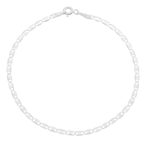 Pulseira Bracelete Piastrine 4mm Com 21cm De Prata 925 Comprimento 21 Cm Cor Prateado Diâmetro 21 Cm