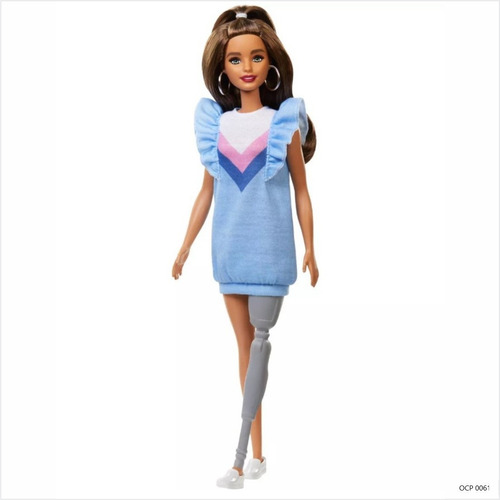 Imagem 1 de 7 de Barbie Fashionistas Morena E Perna Protética Ms