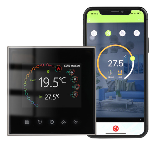 Termostato Wifi Inteligente Control Táctil/app/voz Alexa/goo