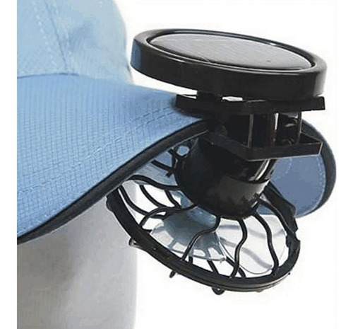 Qw 2x Chapéu Clip-on Mini Ventilador Movido A Energia Solar