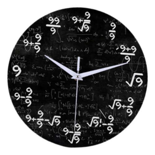 . Relógio De Parede De Matemática Estilo Decoração B