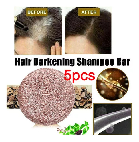 Jabón De Champú De Pelo Negro 55g 5pcs - G A