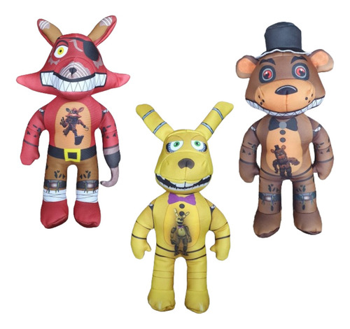 Combo X3 Peluches Five Nights At Freddy's Muñecos 30 A 40cm