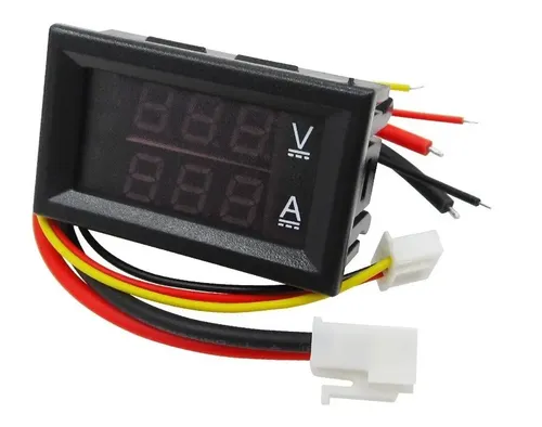 Voltmetro Amperometro Digitale Dual LED Blu E Rosso DC 100V 10A, Misuratore Volt/Ampere