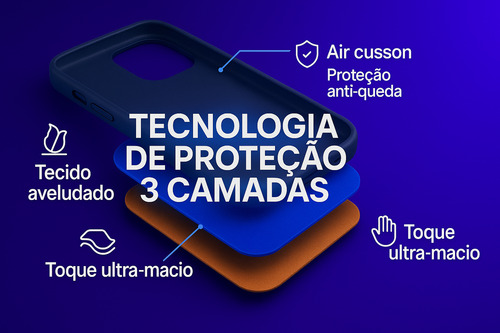 Capa Capinha Para iPhone 15 Pro De Silicone Aveludado